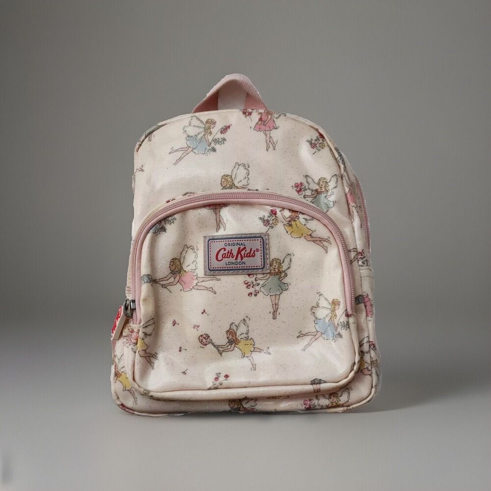 Cath Kidston Kids Girls Mini Backpack Rucksack Pink Fairy Ballerina Oilcloth- F6